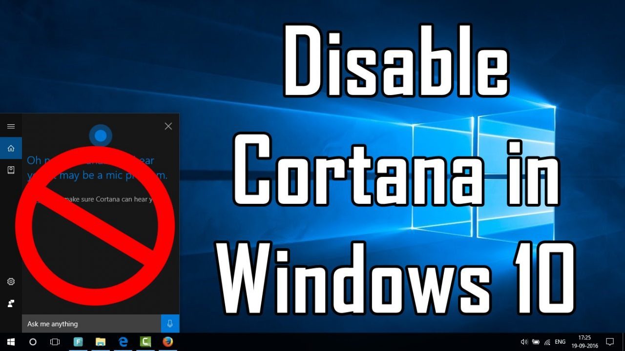 How To Disable Cortana In Window 10 PC?
