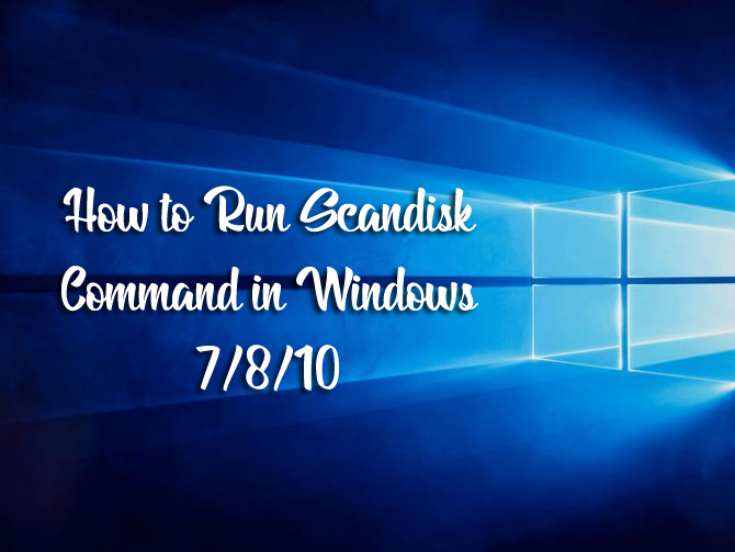 How to Use Microsoft ScanDisk?