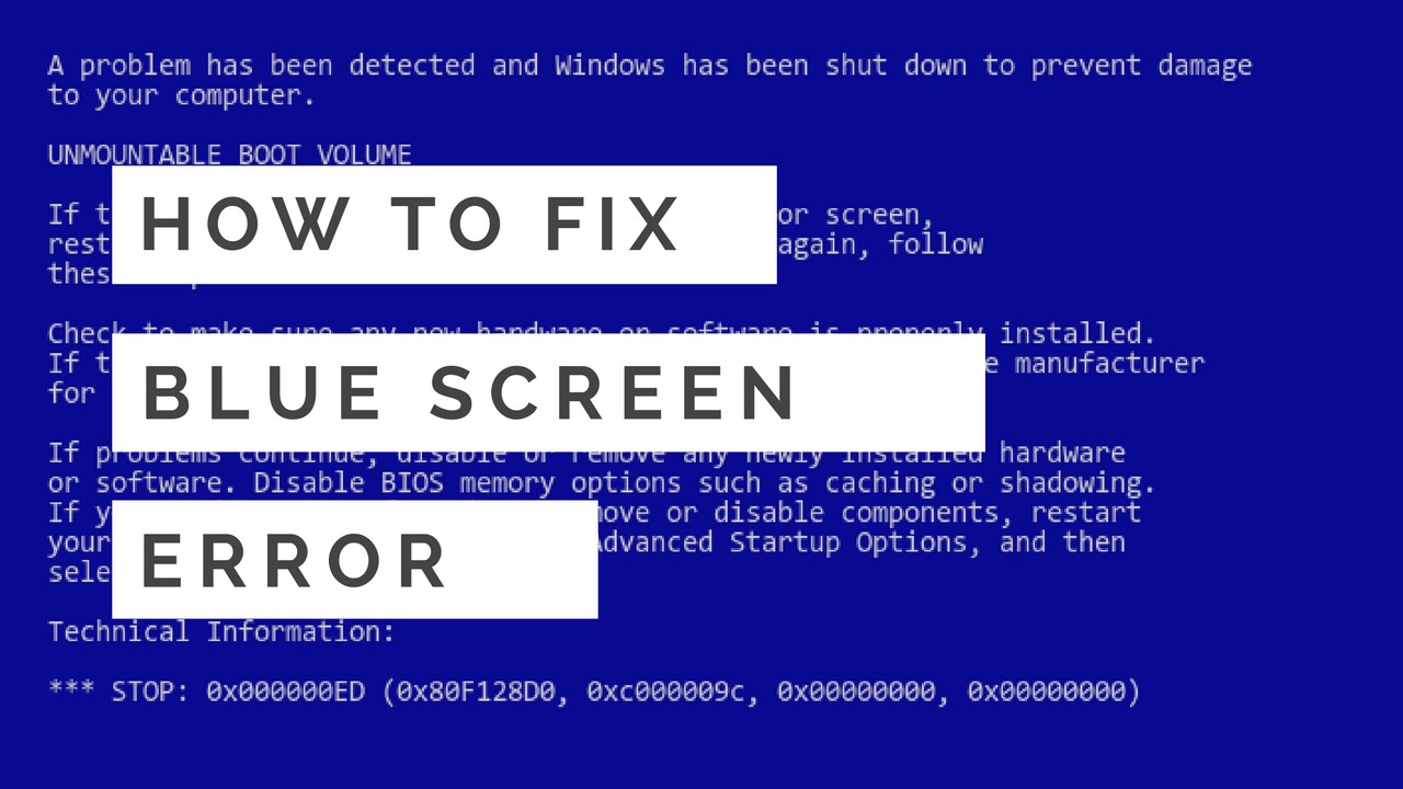 How To Fix Blue Screen windows 10