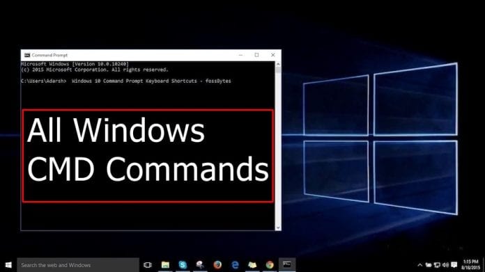List of all Useful CMD commands for Windows