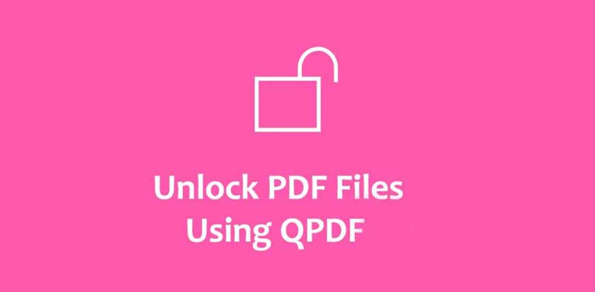 Remove the protection of a pdf with Qpdf