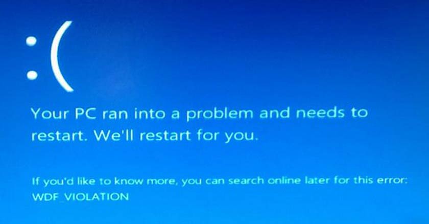 How to troubleshoot the WDF VIOLATION error on Windows 10