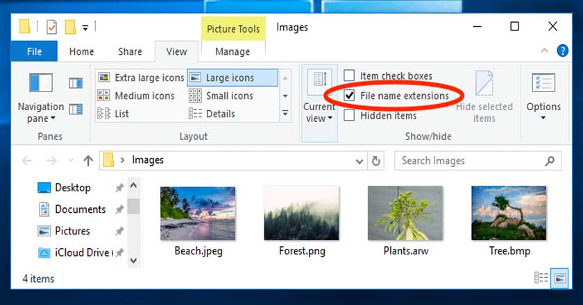 How To Display File Extensions In Windows