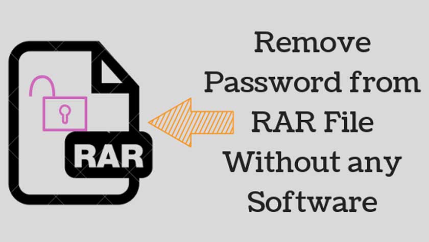 How to Remove a Password from a RAR file without software