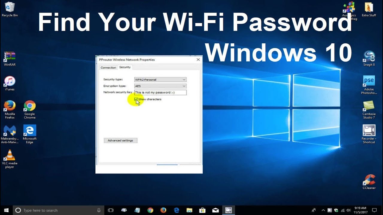 How to Find the WiFi Password in window 10