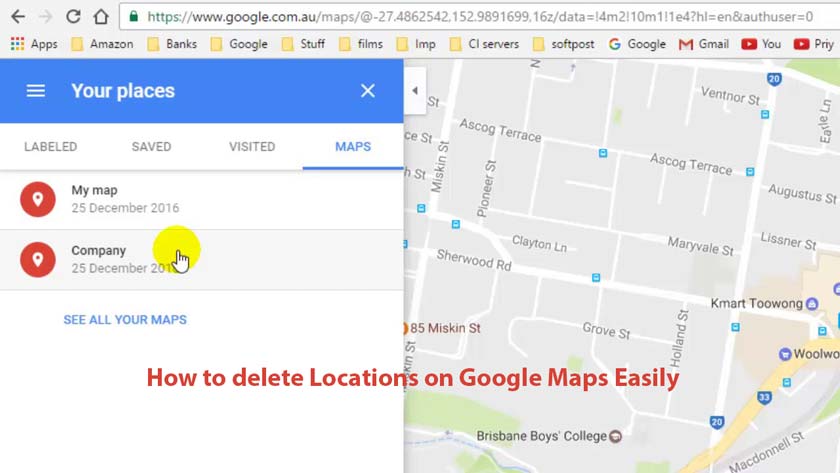 How to delete Locations on Google Maps Easily
