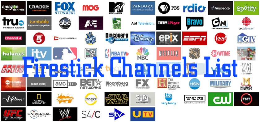 List of Firestick channels for TV Shows, Movies, Sports etc
