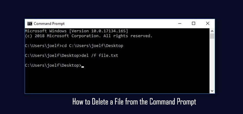 How to Delete a File from the Command Prompt