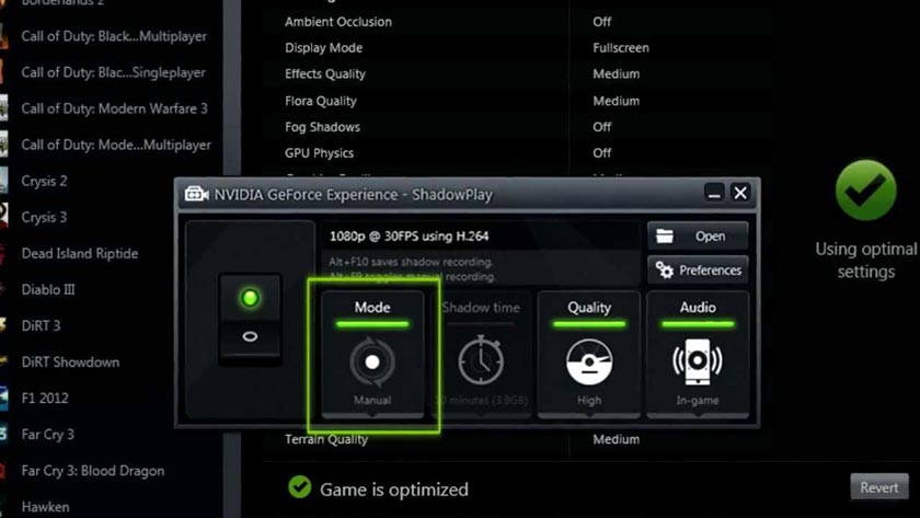 How to Record Games Using Nvidia ShadowPlay