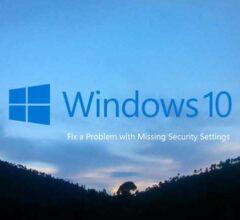 Fix a Problem with Missing Security Settings