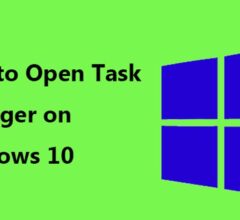 Open the Task Manager in Windows