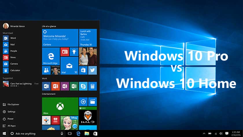 Windows 10 Pro vs Windows 10 Home