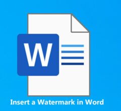 How to Insert a Watermark in Word