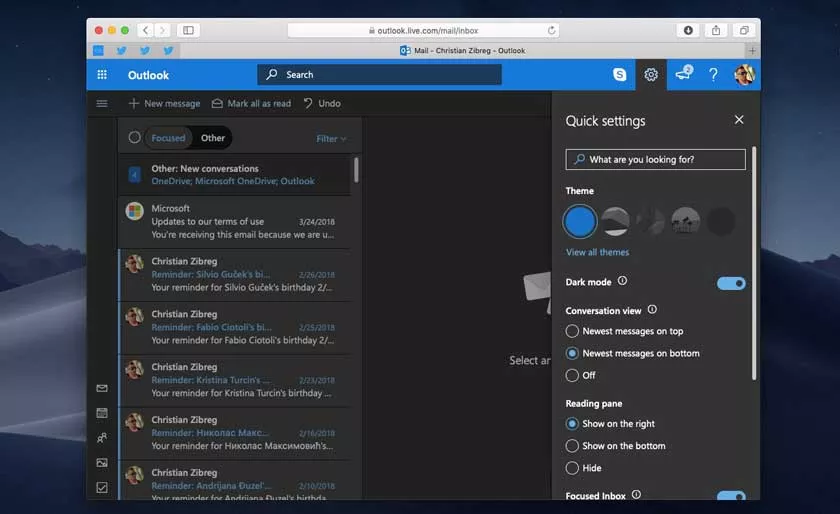 How To Activate Dark Display Mode In Outlook?