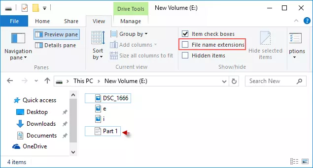 Show File Extensions And Hidden Files in Windows 10