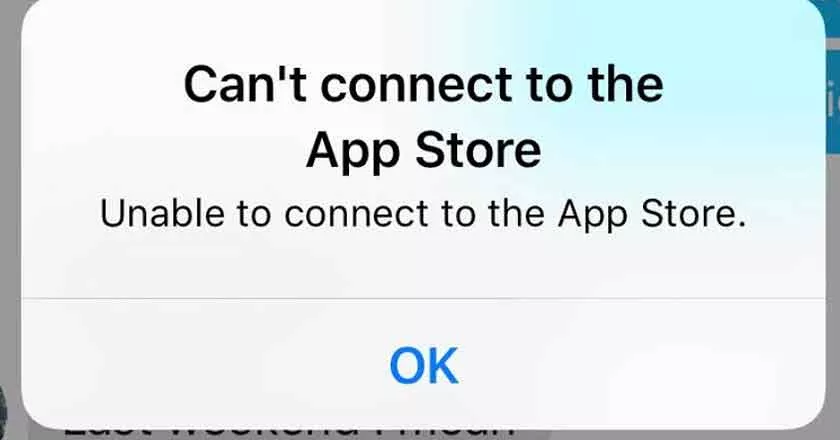 App Store Can't Connect Solution - Detailed Description