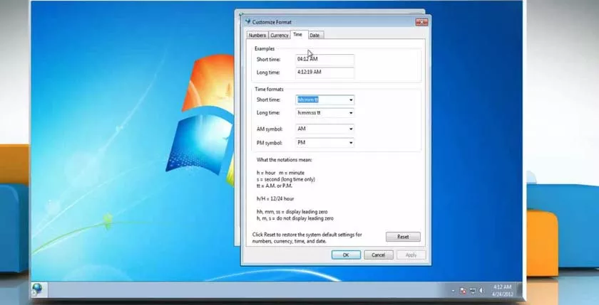 Change the Time Format to 24 hours in Windows 10