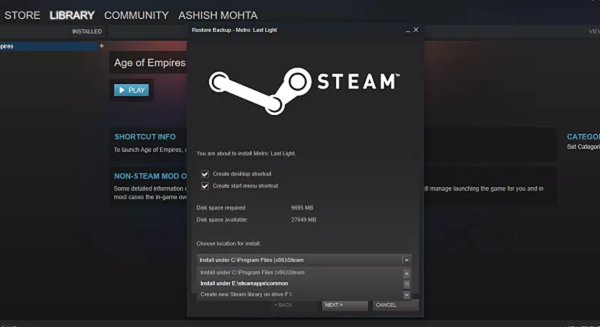 First create a new library folder