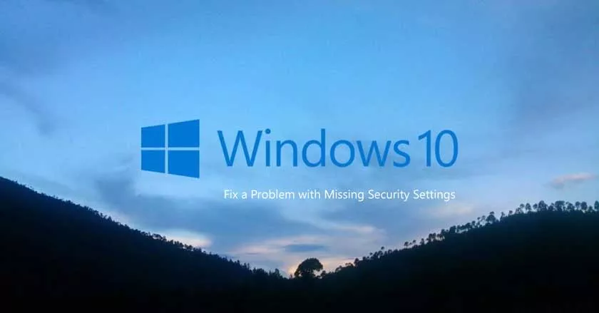 Fix a Problem with Missing Security Settings