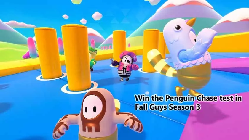Win the Penguin Chase test in Fall Guys Season 3