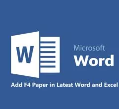 Add F4 Paper in Latest Word and Excel